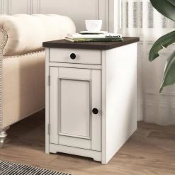 1-Drawer Antique Gray Classic Vintage Nightstand with USB Ports and cup holders by SUNRINX 25 1-Drawer Antique Gray Classic Vintage Nightstand with USB Ports and cup holders by SUNRINX -Furniture Store antique gray sunrinx nightstands mg6 64bd 31 1000