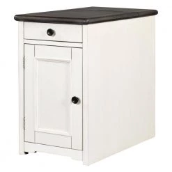 1-Drawer Antique Gray Classic Vintage Nightstand with USB Ports and cup holders by SUNRINX 20 1-Drawer Antique Gray Classic Vintage Nightstand with USB Ports and cup holders by SUNRINX -Furniture Store antique gray sunrinx nightstands mg6 64bd 4f 1000