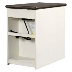 1-Drawer Antique Gray Classic Vintage Nightstand with USB Ports and cup holders by SUNRINX 17 1-Drawer Antique Gray Classic Vintage Nightstand with USB Ports and cup holders by SUNRINX -Furniture Store antique gray sunrinx nightstands mg6 64bd 66 1000