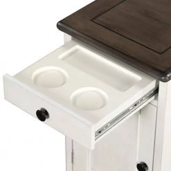 1-Drawer Antique Gray Classic Vintage Nightstand with USB Ports and cup holders by SUNRINX 23 1-Drawer Antique Gray Classic Vintage Nightstand with USB Ports and cup holders by SUNRINX -Furniture Store antique gray sunrinx nightstands mg6 64bd fa 1000