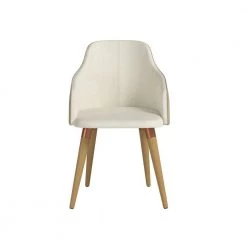 Stamford Beige Double-Sided Fabric Leather Accent Chair (Set of 2) by Luxor -Furniture Store beige luxor dining chairs 2 10181hd3 44 1000