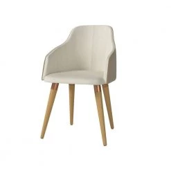 Stamford Beige Double-Sided Fabric Leather Accent Chair (Set of 2) by Luxor -Furniture Store beige luxor dining chairs 2 10181hd3 fa 1000