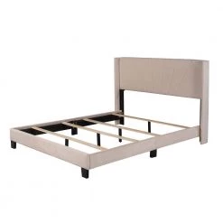 Beige Bed Frame Queen Velvet Platform Bed, Box Spring Needed by SUNRINX 17 Beige Bed Frame Queen Velvet Platform Bed, Box Spring Needed by SUNRINX -Furniture Store beige sunrinx platform beds mg4 35we 31 1000