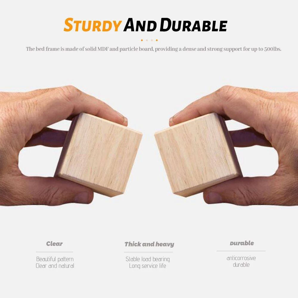 Beige Bed Frame Queen Velvet Platform Bed, Box Spring Needed by SUNRINX 2 Beige Bed Frame Queen Velvet Platform Bed, Box Spring Needed by SUNRINX - Image 2