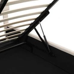 Beige Frame Full Platform Bed Upholstered with a Hydraulic Storage System by SUNRINX 13 Beige Frame Full Platform Bed Upholstered with a Hydraulic Storage System by SUNRINX -Furniture Store beige sunrinx platform beds mg4 53we 1f 1000