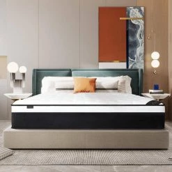 12 in. Medium High Density Foam Euro Top Pocket Spring Mattress, Pressure Relieving Full Size by Edendirect