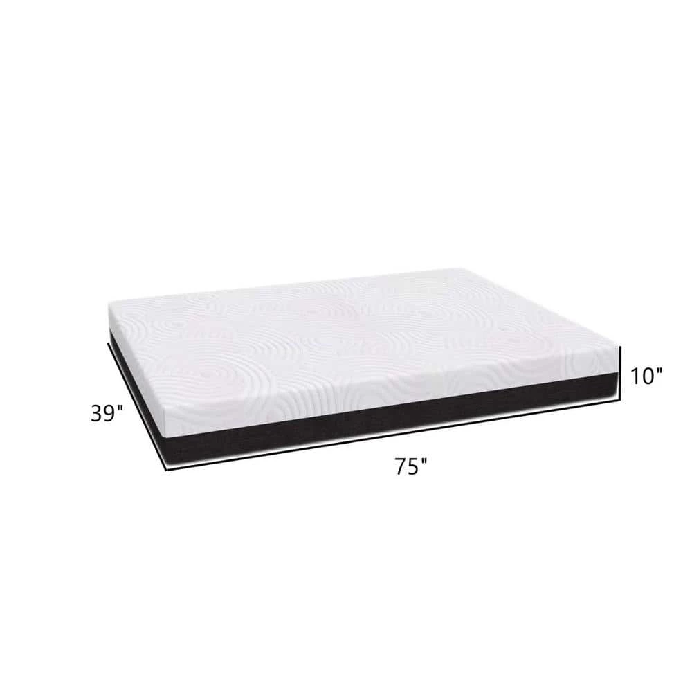 10 in. Medium Firm Cooling Gel Memory Foam Tight Top Breathable Bed Mattress for Cooler Sleep Supportive Twin Mattress by Edendirect 2 10 in. Medium Firm Cooling Gel Memory Foam Tight Top Breathable Bed Mattress for Cooler Sleep Supportive Twin Mattress by Edendirect - Image 2