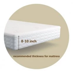 83.46 in. Black Modern Queen-Size Iron Bed Frame by Edendirect -Furniture Store black edendirect platform beds yd00ra210813005 4f 1000