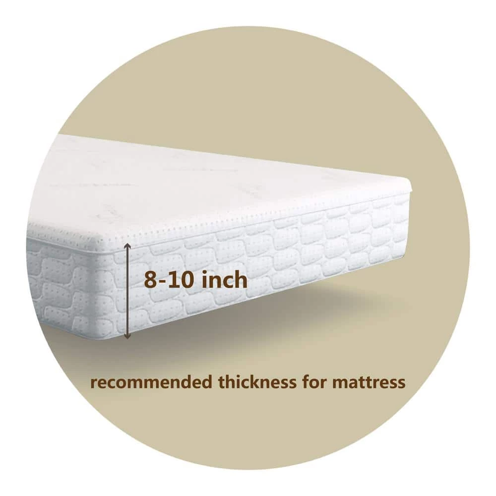 Black Metal Bed Frame Full Size with Headboard and Footboard Single Platform Mattress Base by Edendirect 5 Black Metal Bed Frame Full Size with Headboard and Footboard Single Platform Mattress Base by Edendirect - Image 5