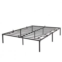 Black Queen Size Bed Frame Metal Heavy Duty Iron Beds Frames by Edendirect -Furniture Store black edendirect platform beds zgzzra211108006 1f 1000
