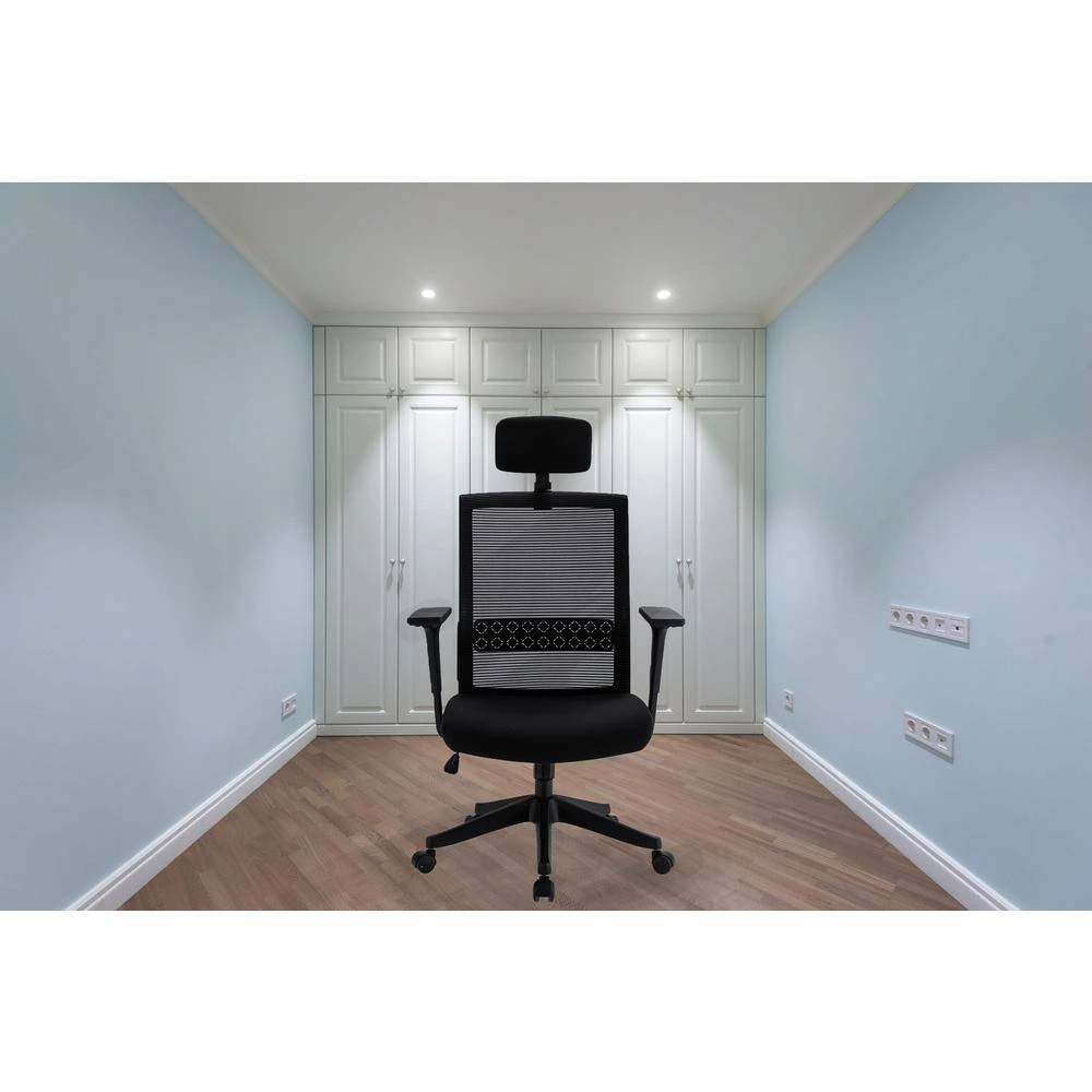 Ergonomics Office Black Chair Mesh Computer Desk Chair, Adjustable Headrests Chair Backrest and Armrest's Mesh Chair by Edendirect 7 Ergonomics Office Black Chair Mesh Computer Desk Chair, Adjustable Headrests Chair Backrest and Armrest's Mesh Chair by Edendirect - Image 7