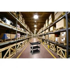 33 in. x 16 in. 3-Shelf Serving Cart in Black Shelves with Silver Legs by Luxor 7 33 in. x 16 in. 3-Shelf Serving Cart in Black Shelves with Silver Legs by Luxor -Furniture Store black luxor bar carts sc12 b 31 1000