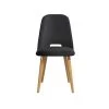 Bayer Black Velvet Accent Chair by Luxor