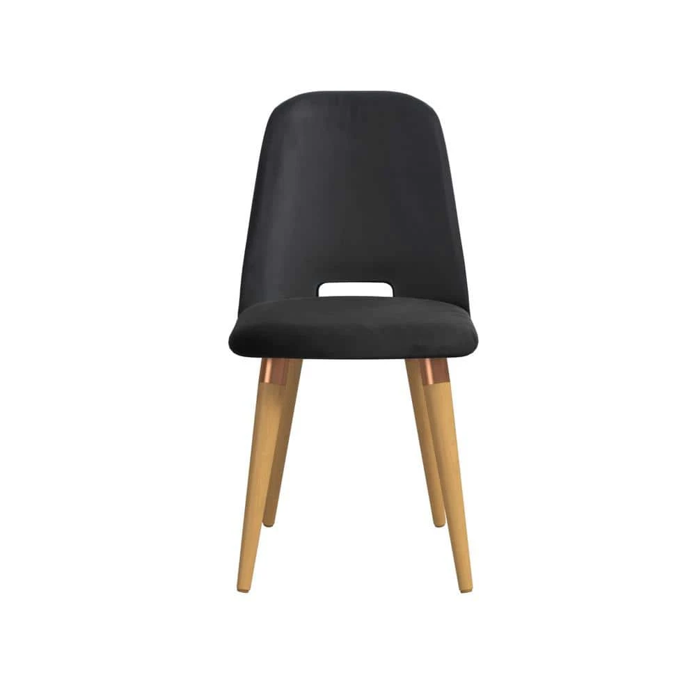 Bayer Black Velvet Accent Chair by Luxor 1 Bayer Black Velvet Accent Chair by Luxor