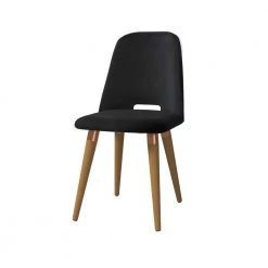 Bayer Black Velvet Accent Chair (Set of 2) by Luxor 13 Bayer Black Velvet Accent Chair (Set of 2) by Luxor -Furniture Store black luxor dining chairs 2 10205hd4 fa 1000