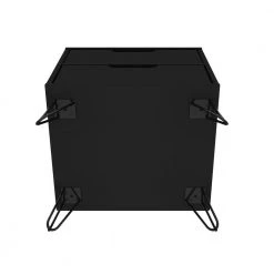 Intrepid 2.0 Black Mid-Century Modern 2-Drawer Nightstand by Luxor -Furniture Store black luxor nightstands 102hd2 1d 1000