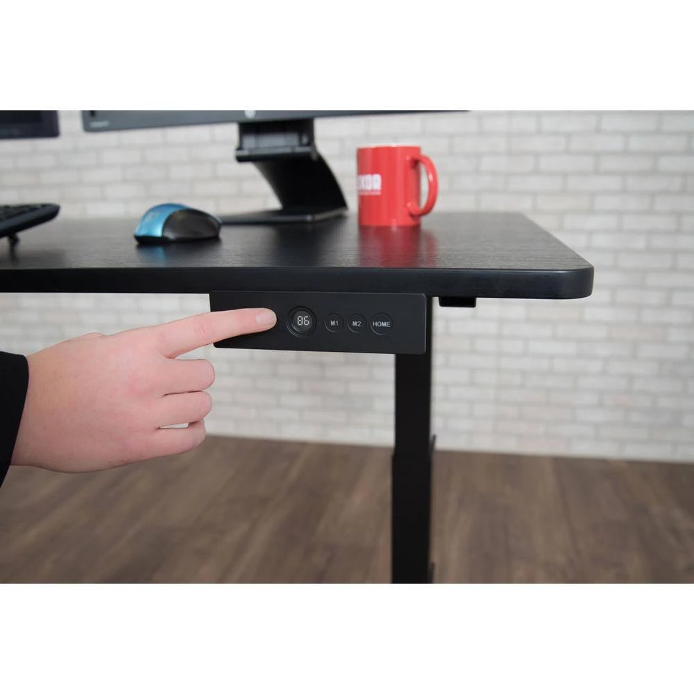 59 in. Rectangular Black Standing Desks with Adjustable Height by Luxor 4 59 in. Rectangular Black Standing Desks with Adjustable Height by Luxor - Image 4