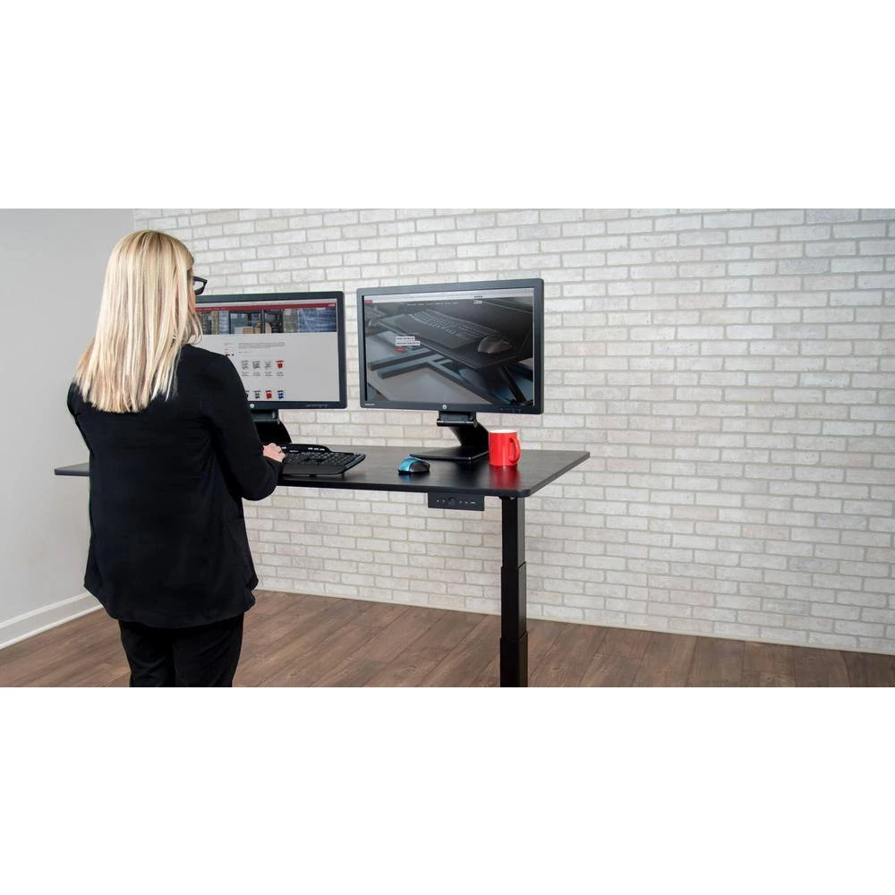 59 in. Rectangular Black Standing Desks with Adjustable Height by Luxor 5 59 in. Rectangular Black Standing Desks with Adjustable Height by Luxor - Image 5