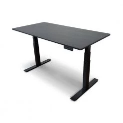 59 in. Rectangular Black Standing Desks with Adjustable Height by Luxor