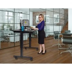 39.5 in. Rectangular Black Standing Desks with Adjustable Height by Luxor 9 39.5 in. Rectangular Black Standing Desks with Adjustable Height by Luxor -Furniture Store black luxor standing desks standup 40 b 31 1000