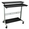 39.5 in. Rectangular Black Standing Desks with Adjustable Height by Luxor