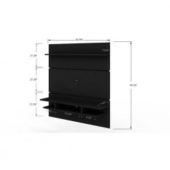 Montauk 63 in. Black Particle Board Floating Entertainment Center Fits TVs Up to 60 in. with Cable Management by Luxor -Furniture Store black luxor tv stands 1pmchd5 4f 1000