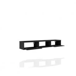 Liberty 63 in. Black Particle Board Floating Entertainment Center Fits TVs Up to 60 in. with Storage Doors by Luxor -Furniture Store black luxor tv stands 220hd6 1f 1000