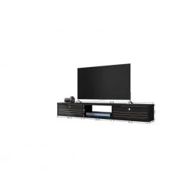Liberty 63 in. Black Particle Board Floating Entertainment Center Fits TVs Up to 60 in. with Storage Doors by Luxor -Furniture Store black luxor tv stands 220hd6 4f 1000