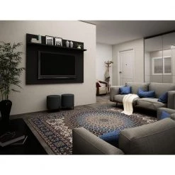 Montauk 54 in. Black Particle Board Floating Entertainment Center Fits TVs Up to 46 in. with Cable Management by Luxor 15 Montauk 54 in. Black Particle Board Floating Entertainment Center Fits TVs Up to 46 in. with Cable Management by Luxor -Furniture Store black luxor tv stands 2pmchd2 c3 1000