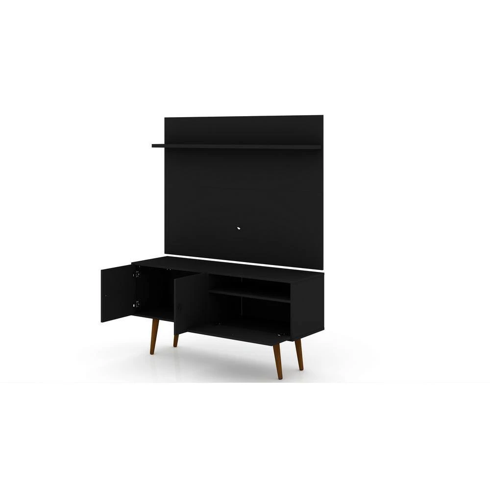 Montauk 54 in. Black Composite Entertainment Center Fits TVs Up to 50 in. with Wall Panel by Luxor 8 Montauk 54 in. Black Composite Entertainment Center Fits TVs Up to 50 in. with Wall Panel by Luxor - Image 8