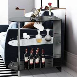 41 in. 2-Holder Bar Table withTempered Glass Shelf and Metal Frame-Black by SUNRINX 16 41 in. 2-Holder Bar Table withTempered Glass Shelf and Metal Frame-Black by SUNRINX -Furniture Store black sunrinx bar tables mg6 28bd 4f 1000