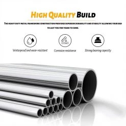 Black Bunk Beds for Kids Twin Over Twin, House Bunk Bed Metal Bed Frame Built-in Ladder by SUNRINX -Furniture Store black sunrinx bunk beds mg4 28we 1f 1000