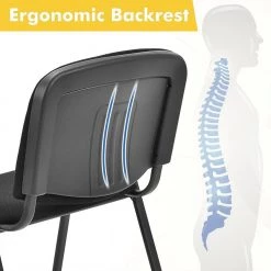 Black Conference Chair Elegant Office Chair for Guest Reception with Upholstery Seat (5-Pieces) by SUNRINX 14 Black Conference Chair Elegant Office Chair for Guest Reception with Upholstery Seat (5-Pieces) by SUNRINX -Furniture Store black sunrinx guest office chairs mg6 14bd 44 1000