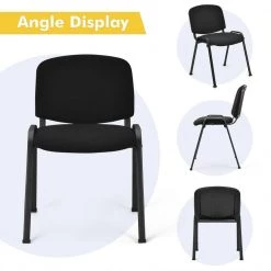 Black Conference Chair Elegant Office Chair for Guest Reception with Upholstery Seat (5-Pieces) by SUNRINX 12 Black Conference Chair Elegant Office Chair for Guest Reception with Upholstery Seat (5-Pieces) by SUNRINX -Furniture Store black sunrinx guest office chairs mg6 14bd 4f 1000