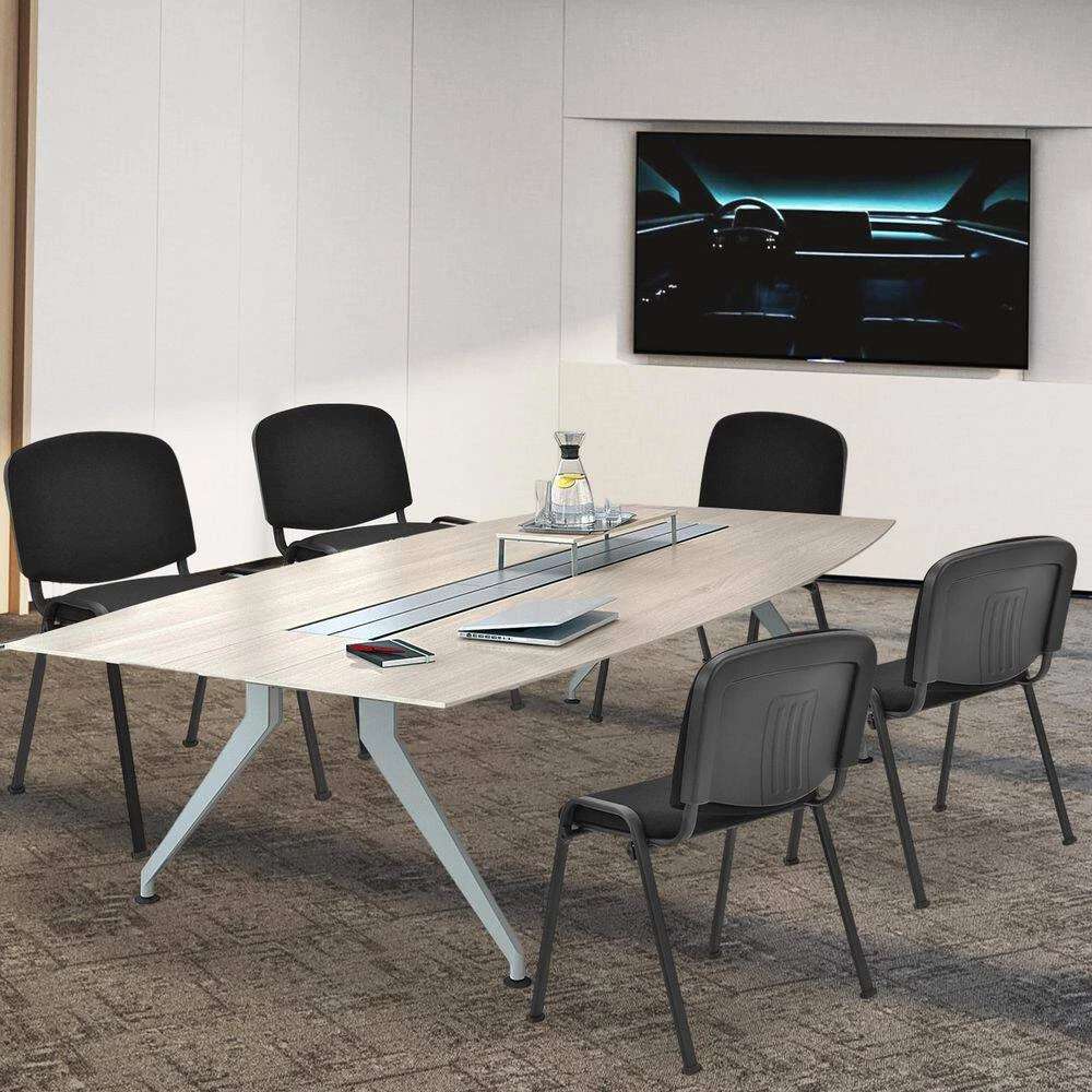 Black Conference Chair Elegant Office Chair for Guest Reception with Upholstery Seat (5-Pieces) by SUNRINX 2 Black Conference Chair Elegant Office Chair for Guest Reception with Upholstery Seat (5-Pieces) by SUNRINX - Image 2