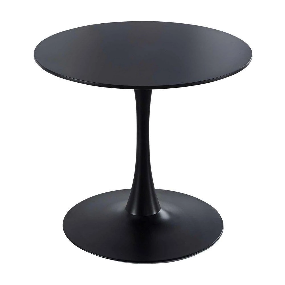 31.5 in.Black Tulip Table Mid-century Dining Table for 2-4 people With Round Mdf Table Top by SUNRINX 9 31.5 in.Black Tulip Table Mid-century Dining Table for 2-4 people With Round Mdf Table Top by SUNRINX - Image 9