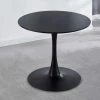 31.5 in.Black Tulip Table Mid-century Dining Table for 2-4 people With Round Mdf Table Top by SUNRINX