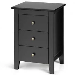 3-Drawer Black Tall Nightstand (2-piece) by SUNRINX 11 3-Drawer Black Tall Nightstand (2-piece) by SUNRINX -Furniture Store black sunrinx nightstands mg5666we 40 1000