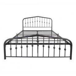 Black Bed Frame Queen Metal Platform Bed by SUNRINX