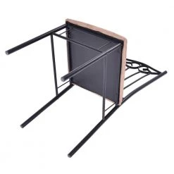 5-Piece Dining Set MDF Table Top and 4 Cushioned Chairs by SUNRINX -Furniture Store black tan sunrinx dining room sets mg5695we 1d 1000