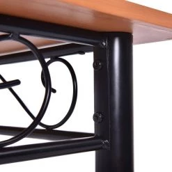 5-Piece Dining Set MDF Table Top and 4 Cushioned Chairs by SUNRINX -Furniture Store black tan sunrinx dining room sets mg5695we 76 1000