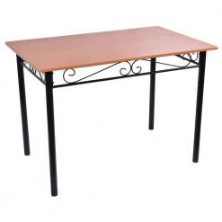 5-Piece Dining Set MDF Table Top and 4 Cushioned Chairs by SUNRINX -Furniture Store black tan sunrinx dining room sets mg5695we fa 1000