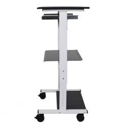 29.5 in. Rectangular Black/White Laptop Desks with Adjustable Height by Luxor 12 29.5 in. Rectangular Black/White Laptop Desks with Adjustable Height by Luxor -Furniture Store black white luxor laptop desks stand ws30 1f 1000