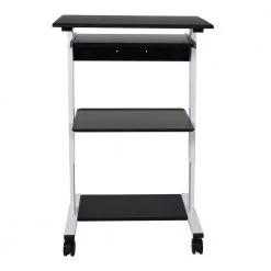29.5 in. Rectangular Black/White Laptop Desks with Adjustable Height by Luxor 13 29.5 in. Rectangular Black/White Laptop Desks with Adjustable Height by Luxor -Furniture Store black white luxor laptop desks stand ws30 44 1000