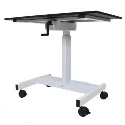39.4 in. Rectangular Black/White Laptop Desks with Adjustable Height by Luxor 12 39.4 in. Rectangular Black/White Laptop Desks with Adjustable Height by Luxor -Furniture Store black white luxor laptop desks standup sc40 wb 1f 1000
