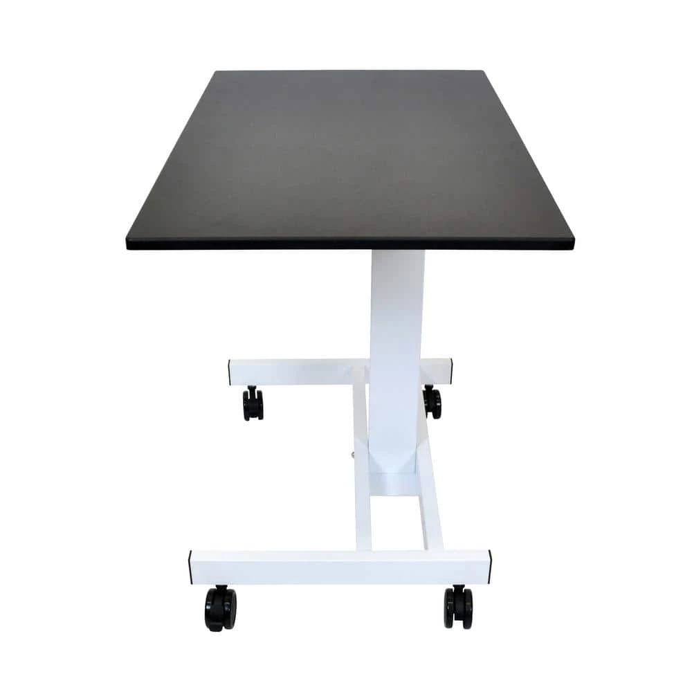 39.4 in. Rectangular Black/White Laptop Desks with Adjustable Height by Luxor 6 39.4 in. Rectangular Black/White Laptop Desks with Adjustable Height by Luxor - Image 6