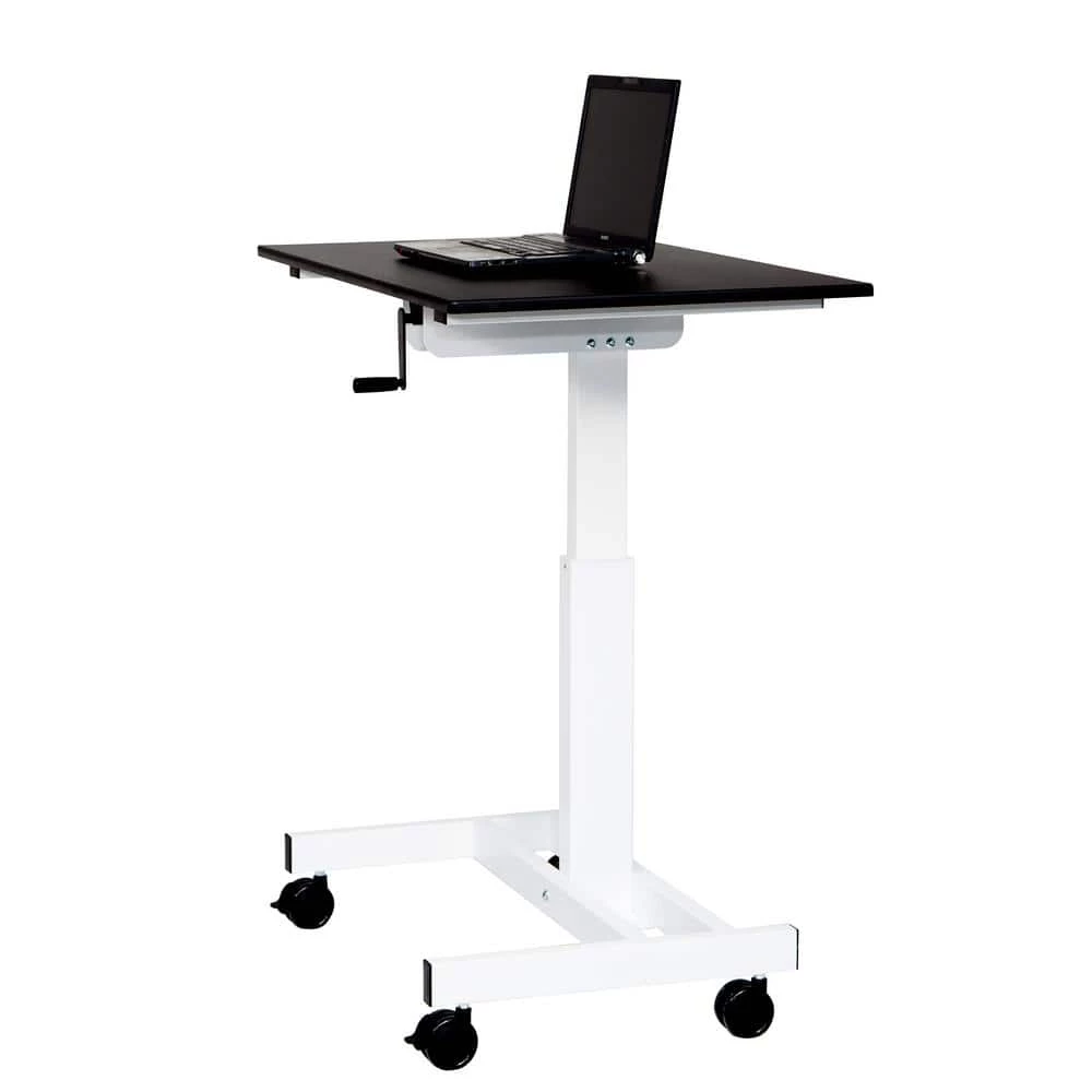 39.4 in. Rectangular Black/White Laptop Desks with Adjustable Height by Luxor 1 39.4 in. Rectangular Black/White Laptop Desks with Adjustable Height by Luxor