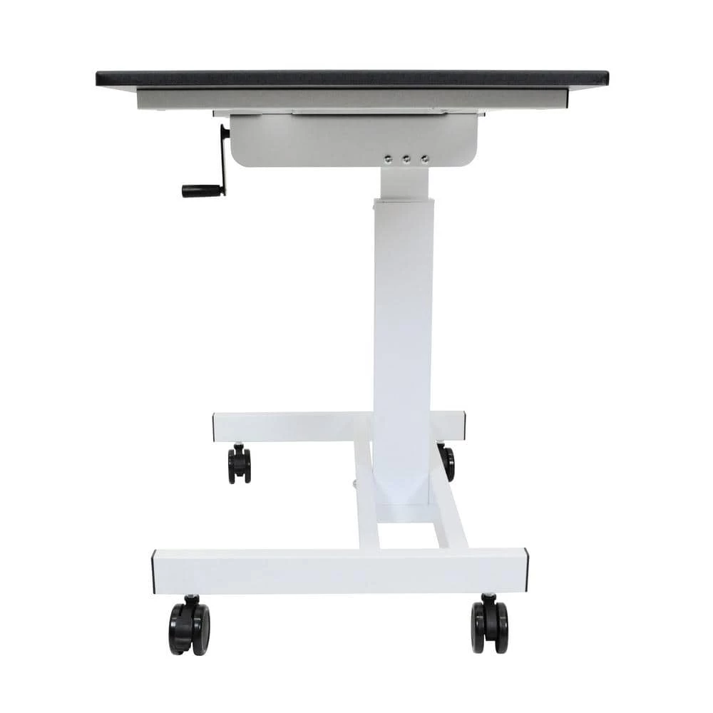 39.4 in. Rectangular Black/White Laptop Desks with Adjustable Height by Luxor 7 39.4 in. Rectangular Black/White Laptop Desks with Adjustable Height by Luxor - Image 7