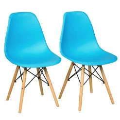 Set of 2-Mid Century Modern DSW Dining Side Chair by SUNRINX