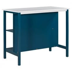 Farmhouse 3-Piece Wood Top Stationary Kitchen Island Set with 2 Seating by SUNRINX -Furniture Store blue sunrinx dining room sets mg2 9we 1f 1000